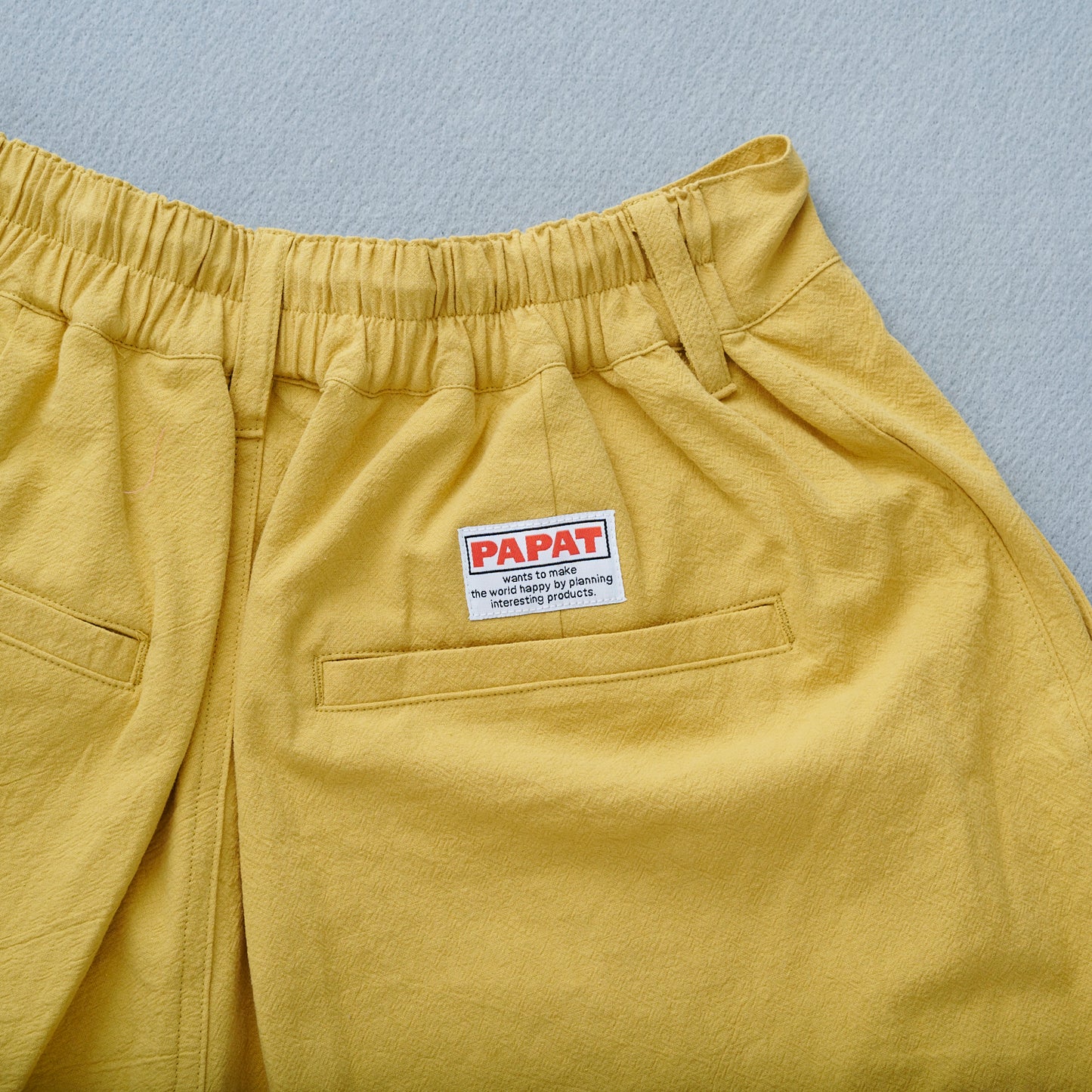 LINEN TOUCH COTTON WIDE TACK SHORTS
