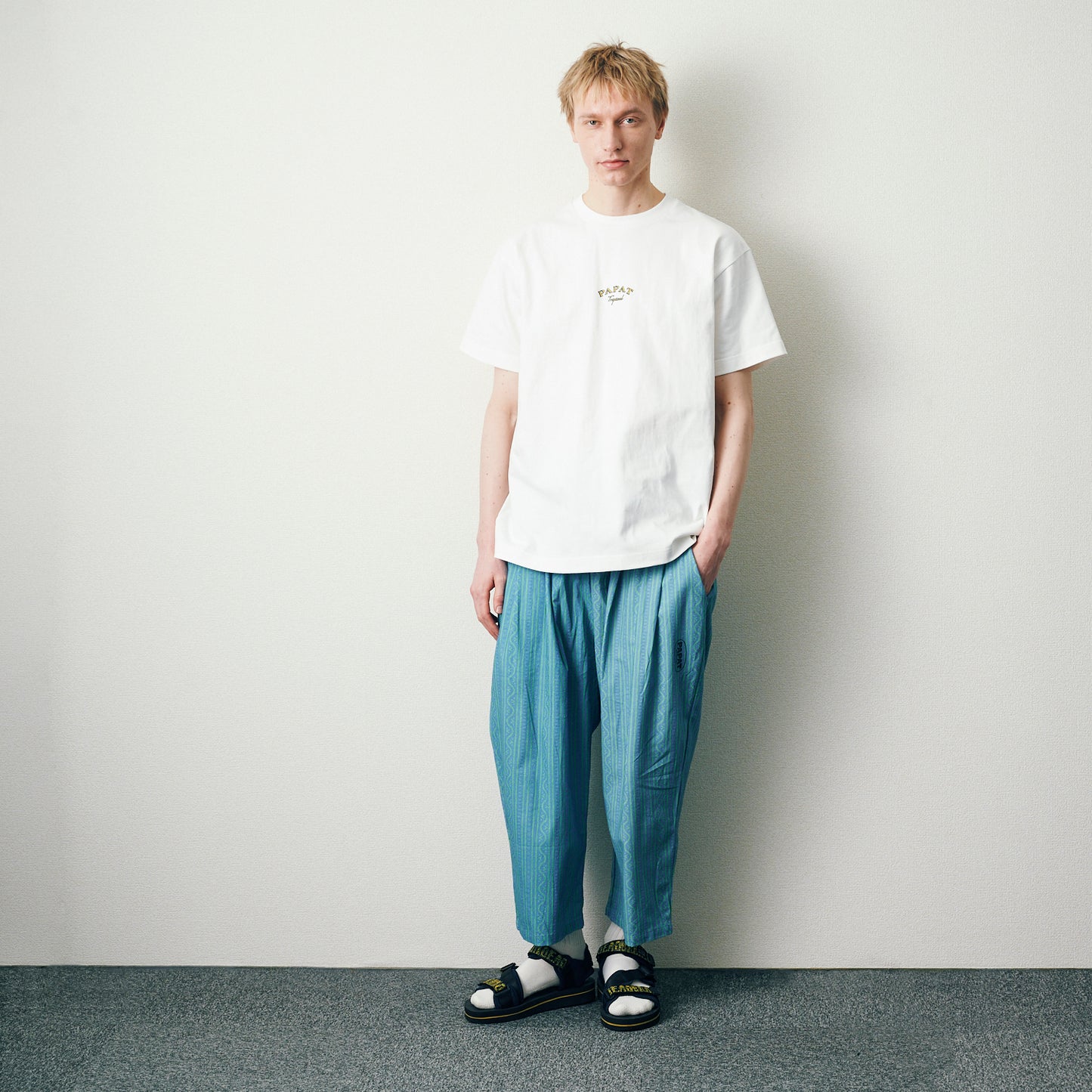 【TV着用】なにわ男子 大橋和也さん着用 LINEN TOUCH COTTON PATTERN CHEF PANTS
