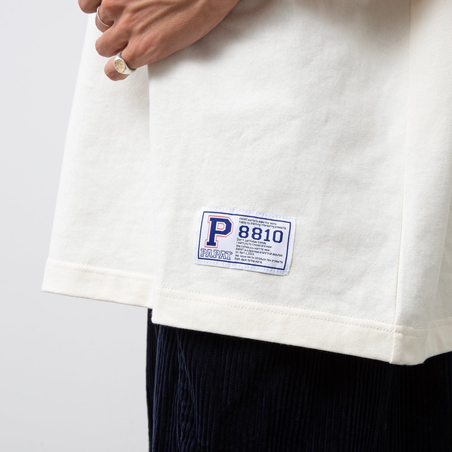 PAPAT LOGO S/S TEE - CREAM
