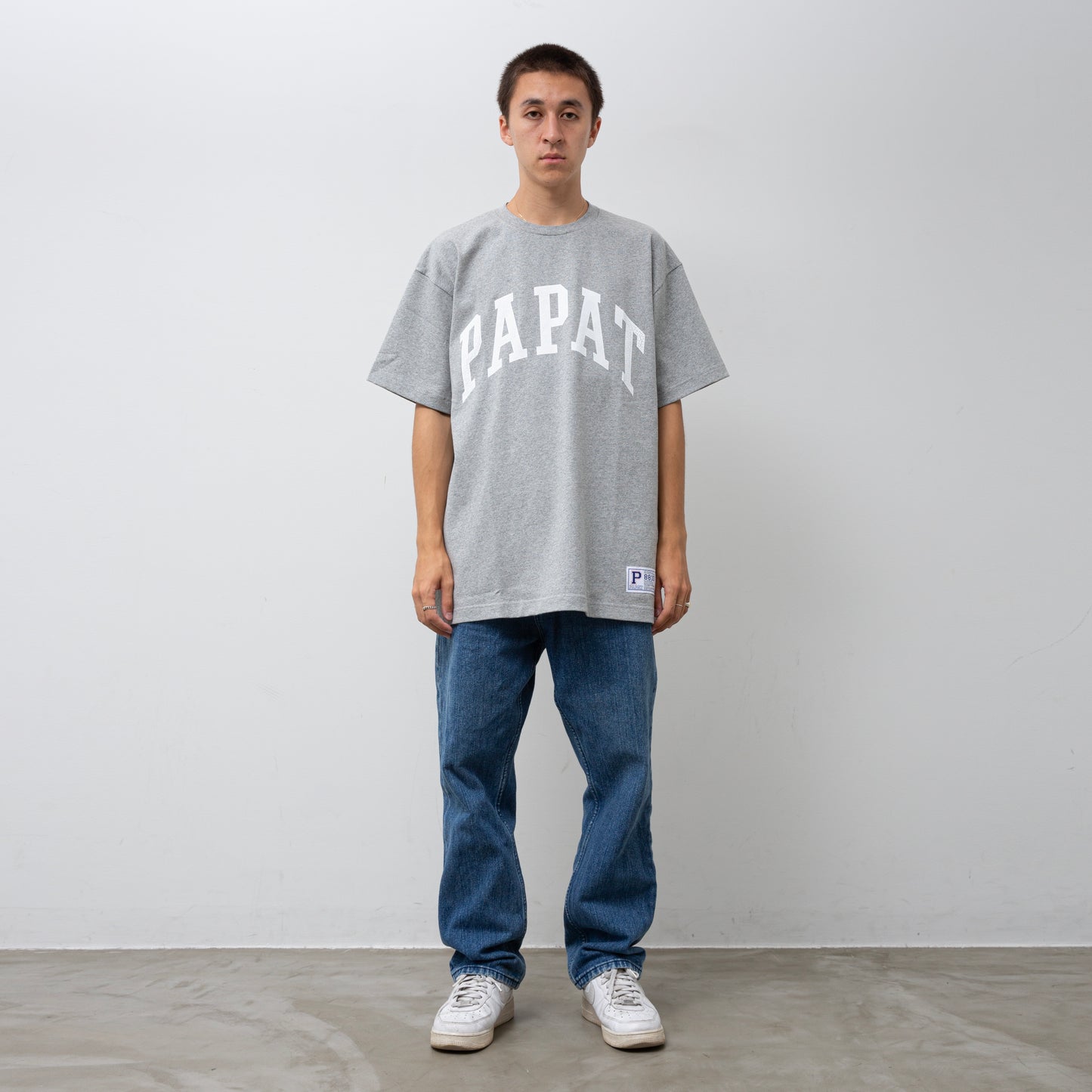 PAPAT LOGO S/S TEE - GRAY