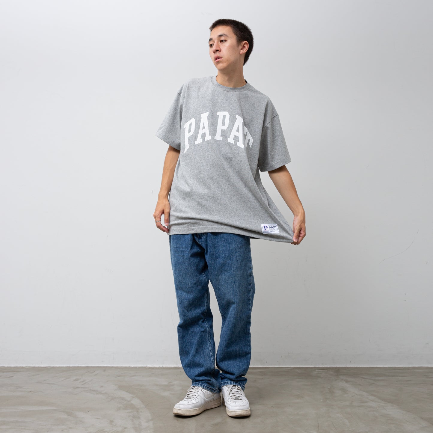 PAPAT LOGO S/S TEE - GRAY