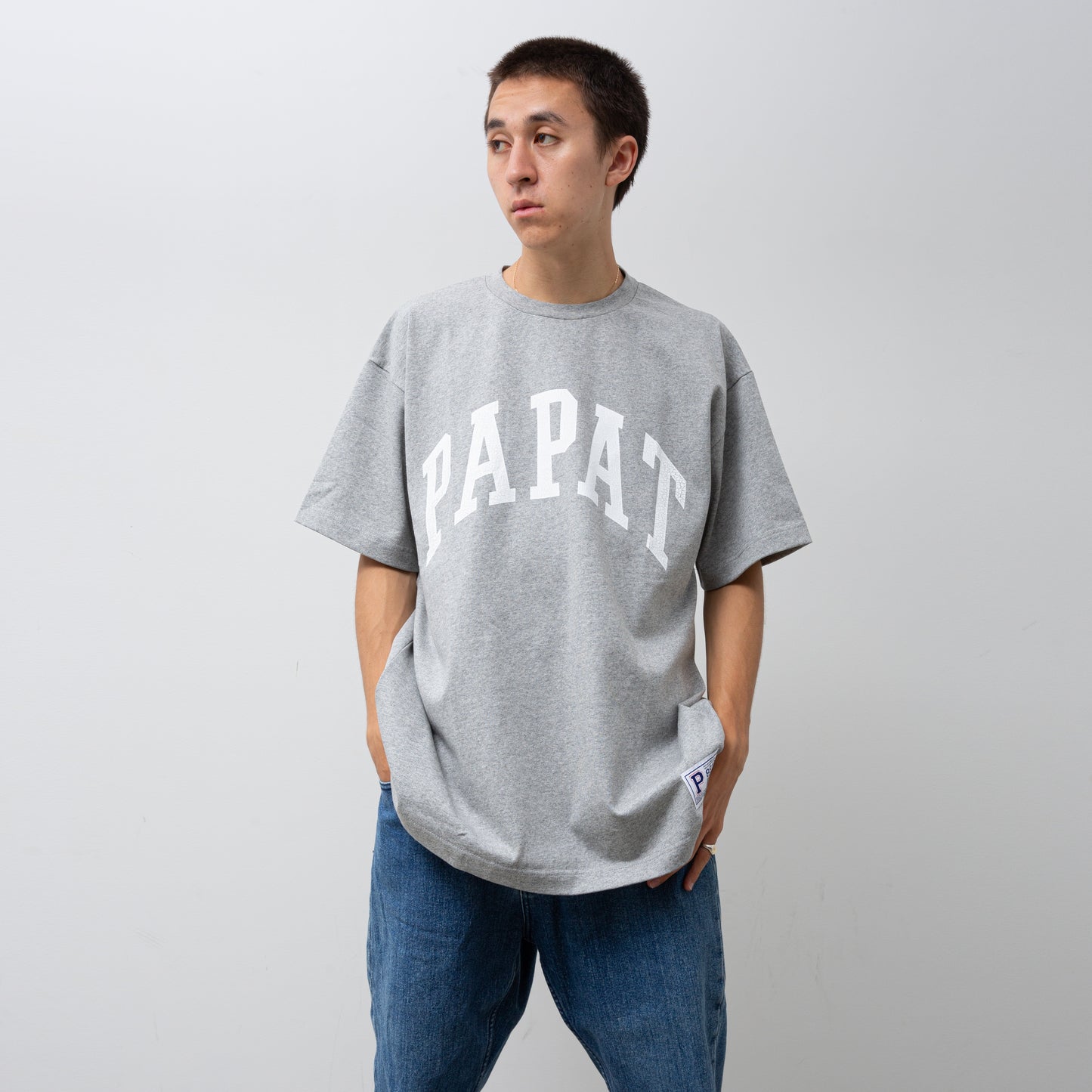 PAPAT LOGO S/S TEE - GRAY