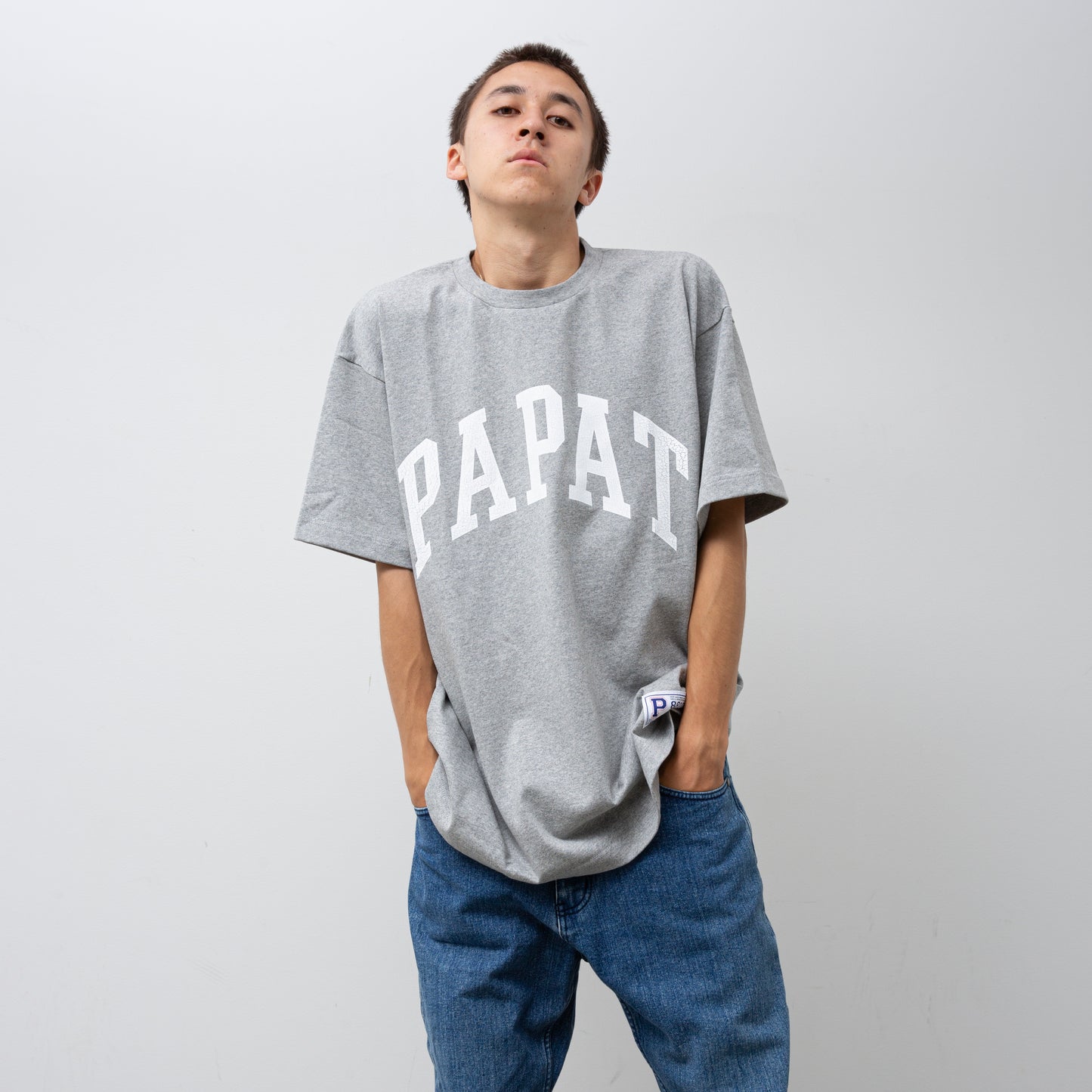 PAPAT LOGO S/S TEE - GRAY
