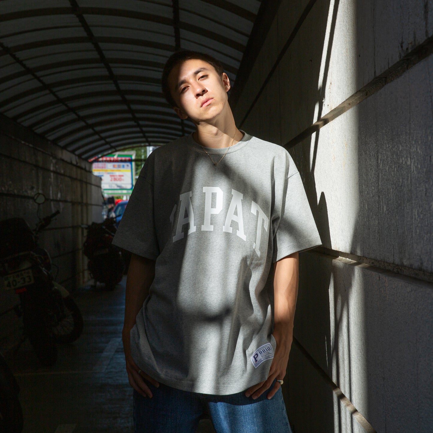 PAPAT LOGO S/S TEE - GRAY