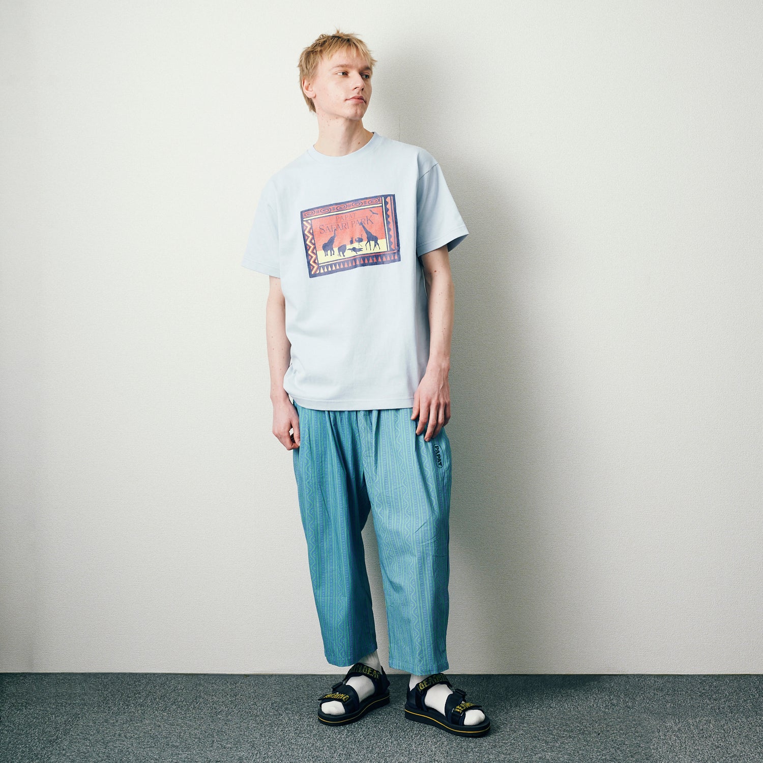 【TV着用】なにわ男子　大橋和也さん着用 LINEN TOUCH COTTON PATTERN CHEF PANTS