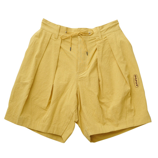 LINEN TOUCH COTTON WIDE TACK SHORTS