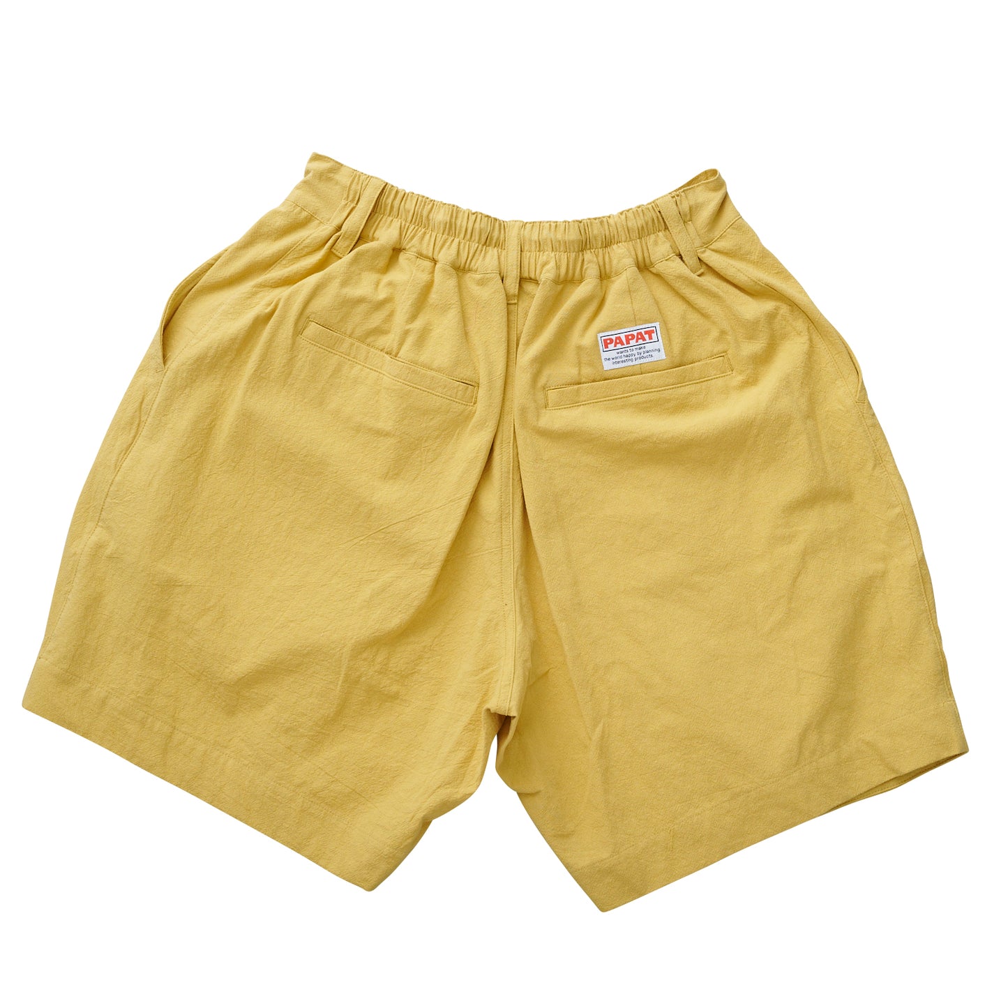 LINEN TOUCH COTTON WIDE TACK SHORTS