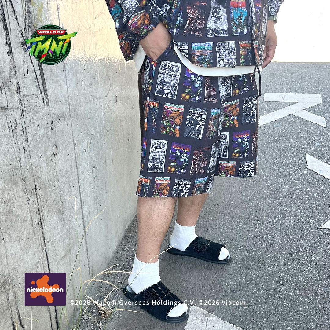 TMNT pattern Wide shorts